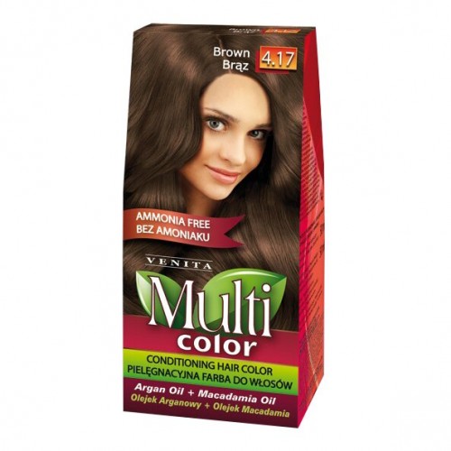 Venita Multi Color Βαφή Μαλλιών - 4.17 Καστανό Φωτεινό