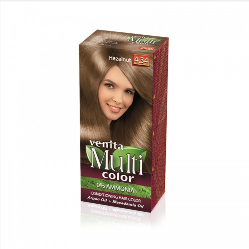 Venita Multi Color Βαφή Μαλλιών - 4.34 Φουντουκί